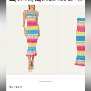 Milly olana zig zag knit mermaid dress